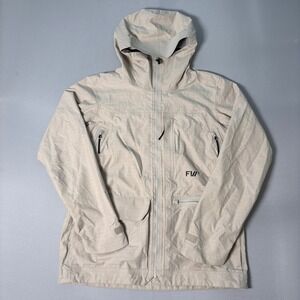 FW Catalyst Fusion Jacket WPS Mens Medium Beige Ripstop Shell Waterproof Hooded
